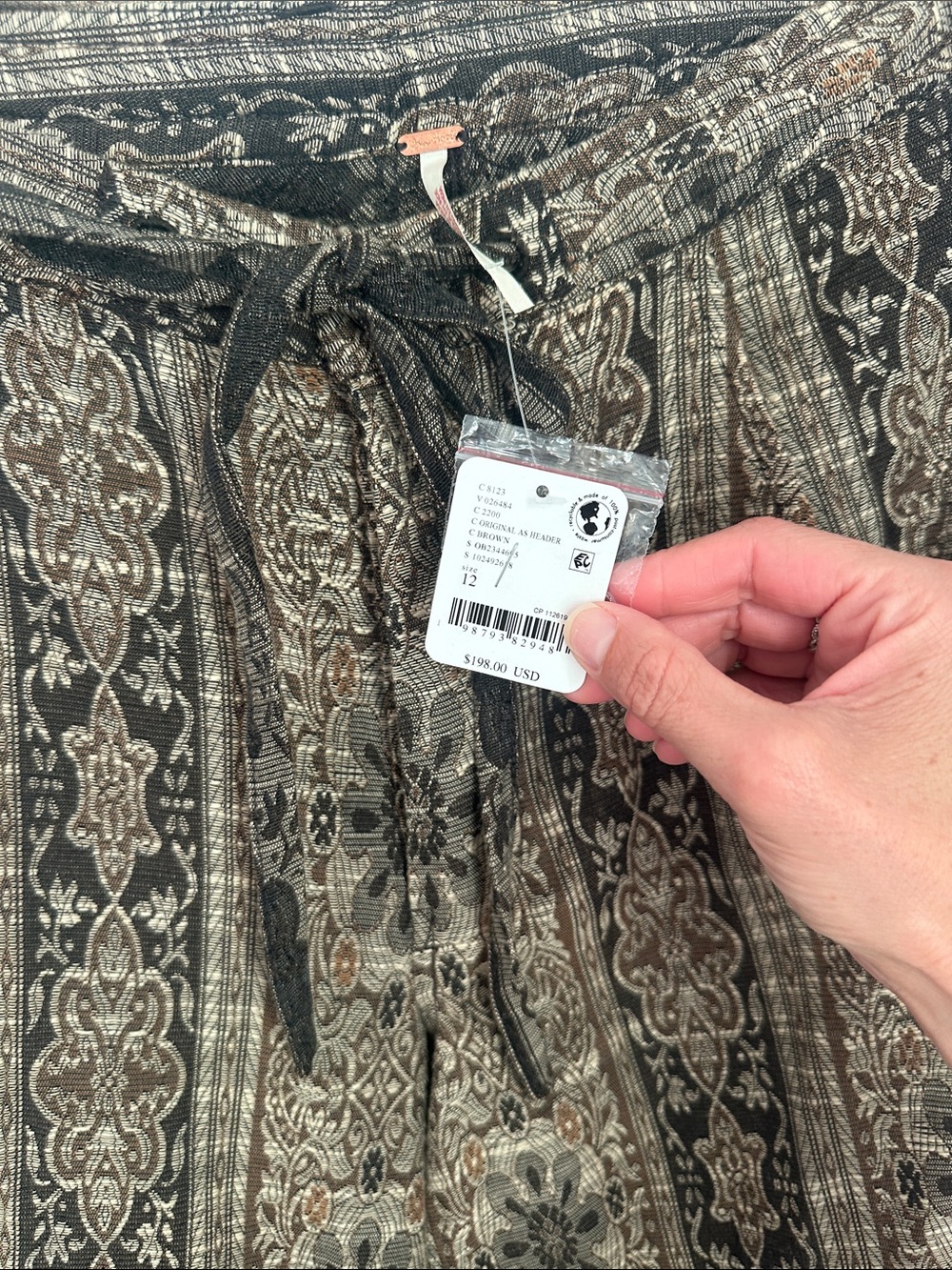 NWT Free People Dahlia Print Wide-Leg Pants-Original As Header - Picture 5 of 7